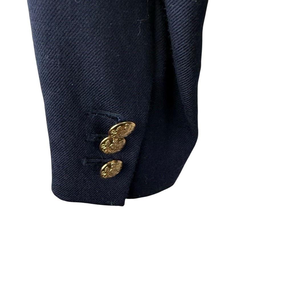 J. Crew School Boy Navy Blazer Wool Blend Like New Size 4 - Picture 7 of 8